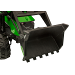 Elektrický traktor s lyžicou a vlečkou SX2068 - zelený